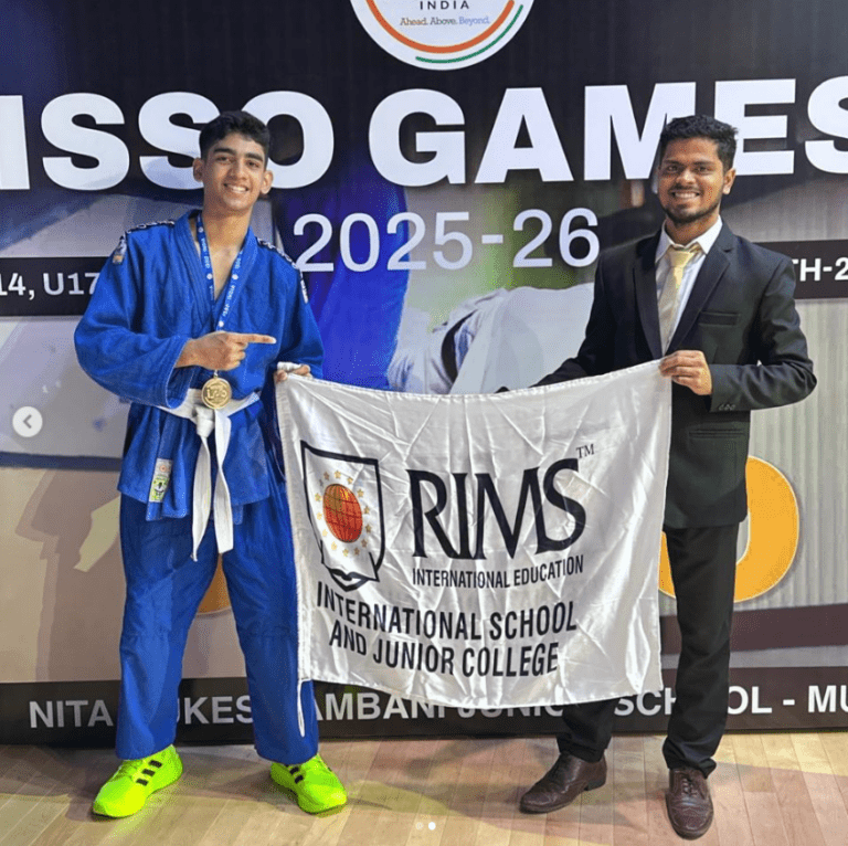 🌟 Proud Moment for RIMS! 🌟 Heartiest congratulations to Mohammed Ayaan Shaikh for winning the Gold Medal 🥇 at the ISSO National Games 2025–26, held at Nita Mukesh Ambani Junior School, Mumbai on 20th September 2025. 💪✨  Ayaan has also been selected to represent RIMS at the SGFI National Games 2025–26! 🏆🇮🇳 Your hard work and dedication are truly inspiring! 💯👏  #RIMS #ISSONationals #GoldMedal #PrideOfRIMS #SGFINationals #ChampionInTheMaking #RIMSAchievers